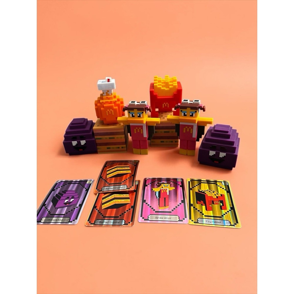 McDonald's Minecraft Happy Meal Toy Lot Pixel Figures Grimace